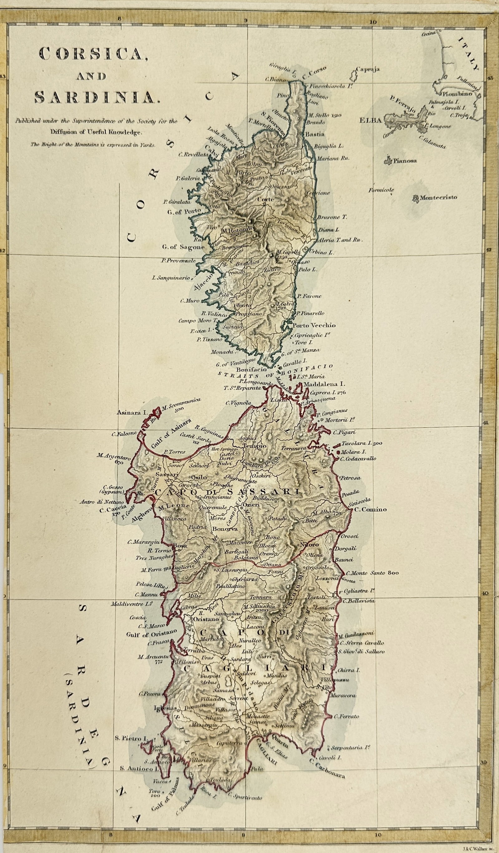 J. & C. Walker – Corsica and Sardinia – c. 1840 (1 of 3)