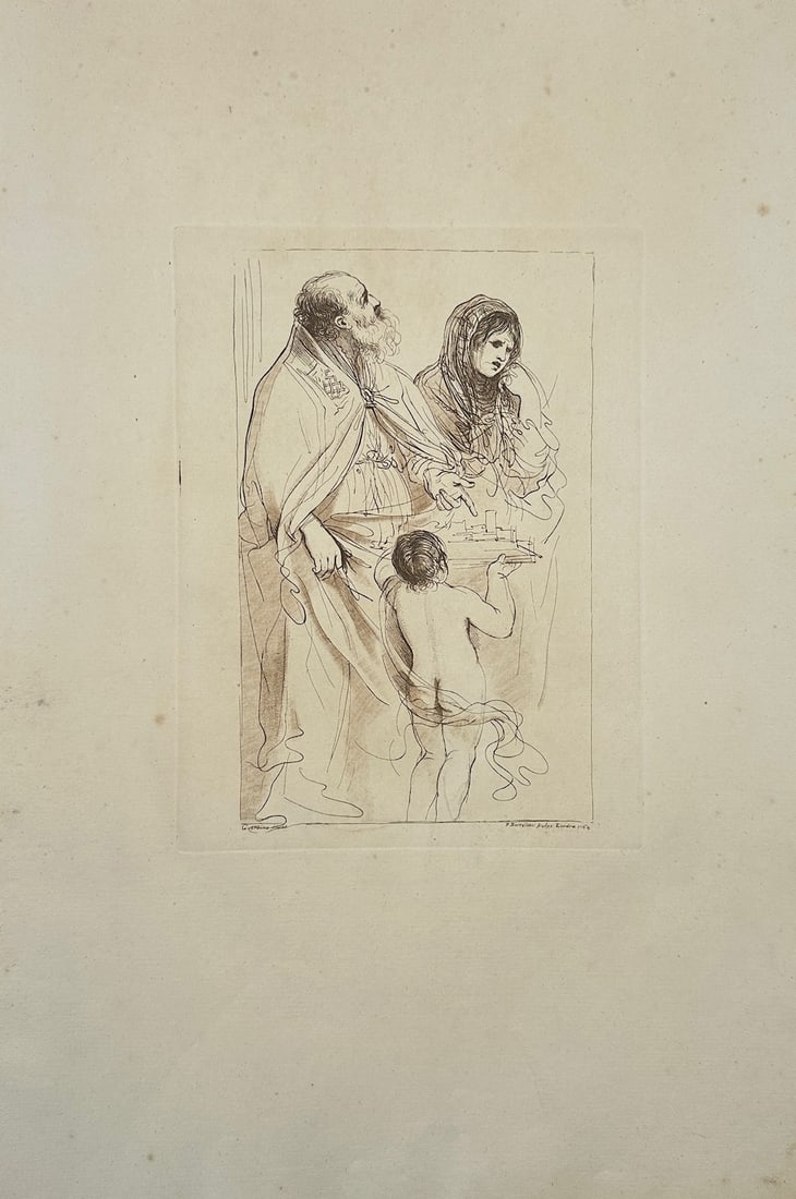 Francesco Bartolozzi - Antique Print - Three Generations of Family - London (1 of 2)