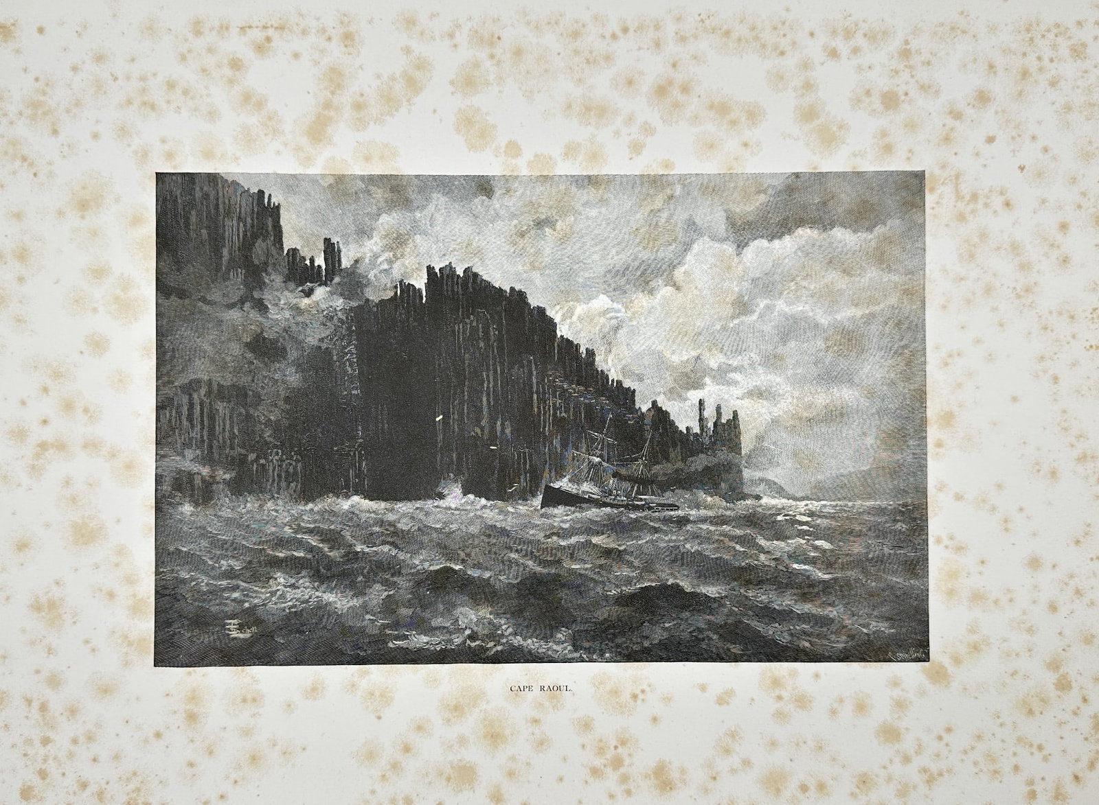 Andrew Garran - Antique Print - 19th Century - Adelaide from the River Torrens - Engraving 1886 (1 of 2)