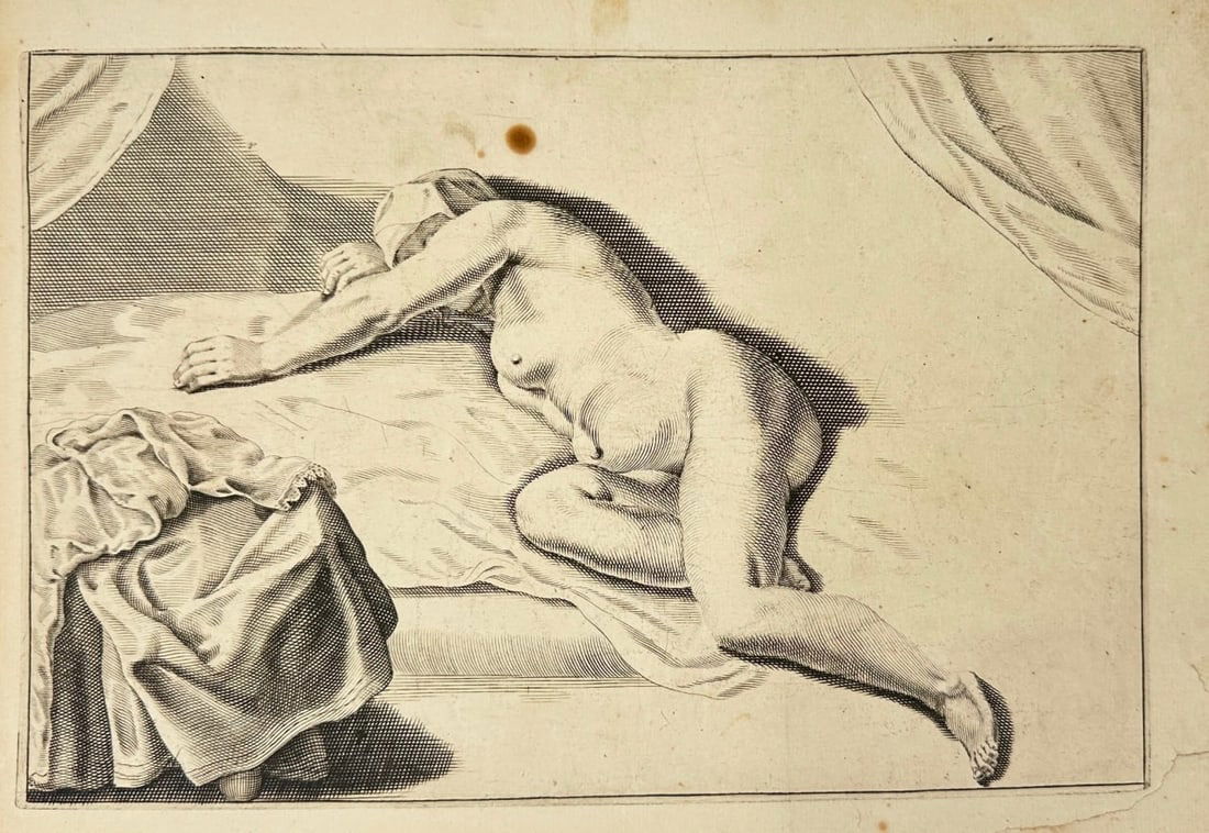 Frederick de Wit (1629–1706) – Nude Woman from Lumen Picturae: A Classical Drawing Manual (1 of 3)