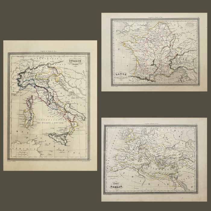 Felix Delamarche (fl. early 19th century) – Set of 3 Antique Maps (1 of 5)