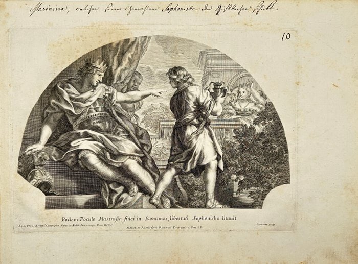 Gerardin after Pietro da Cortona – Masinissa Offering the Poisoned Cup to Sophonisba – Engraving (1 of 5)
