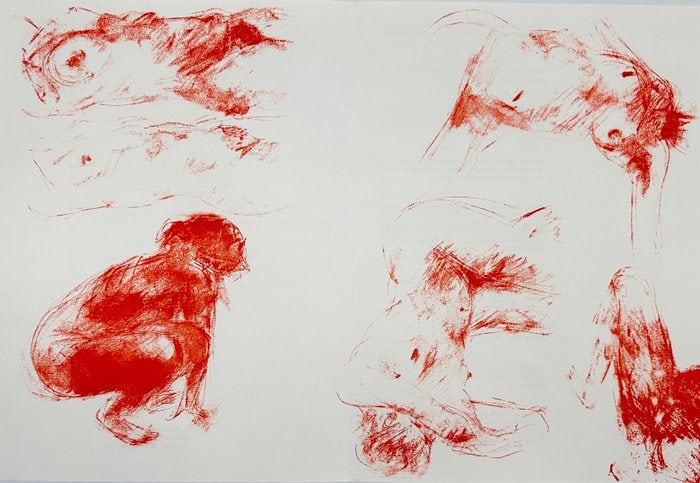 Claude Garache – Nus rouges – Original Lithograph (1975) (1 of 5)