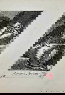 Boetius Adams Bolswert – Saint Arsenius the Great – Engraving (1619): Rare engraving originates from the series Sacra Eremus Ascetriarum by Boetius Adams Bolswert after Abraham Bloemaert, published in Antwerp in 1619. This piece is part of a larger collection that refle