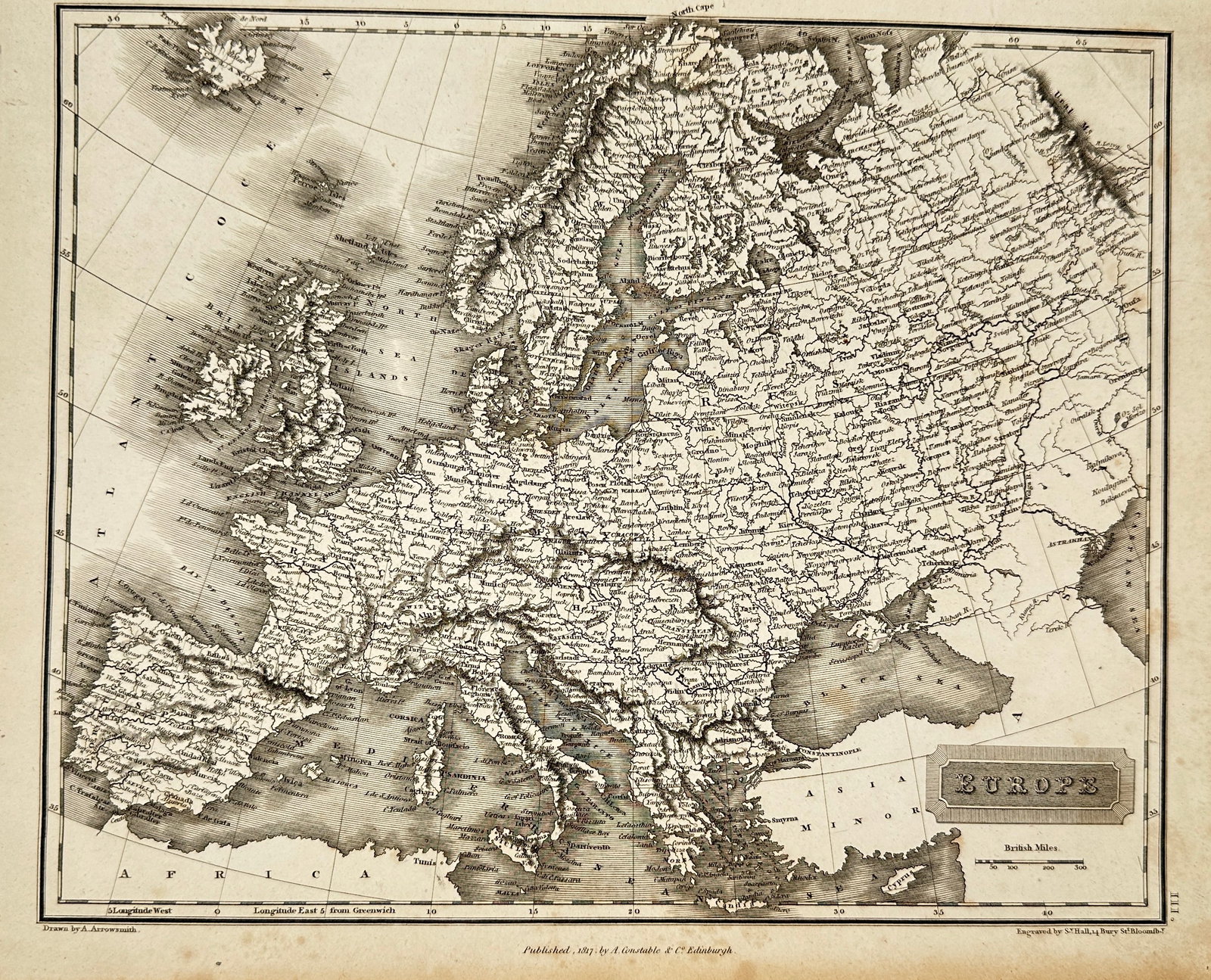 Bartlett & Newman – Map of North America – Engraving (1840): Engraved map of North America displaying the geopolitical divisions, mountain ranges, rivers, and early territorial claims as understood around 1840. The map includes references to "Albion" in the Pac