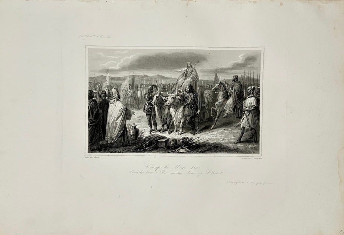Paul Girardet – Antique Print – Champ de Mars – Assembly at Bonneuil-sur-Marne (1 of 2)