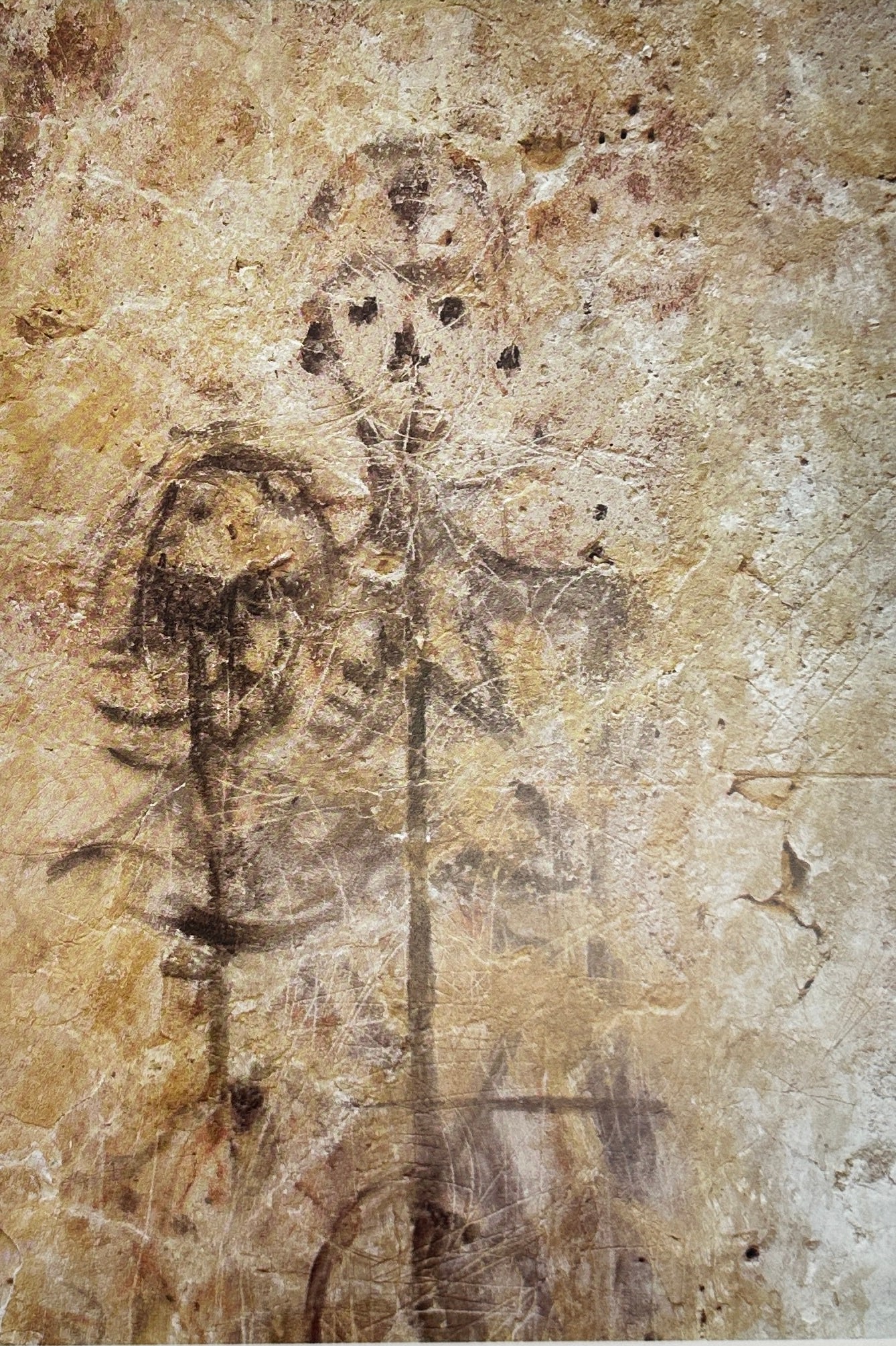 Alberto Giacometti  – Cave Wall Motif (Detail) – From Derrière Le Miroir – Illustrated Plate (1 of 3)