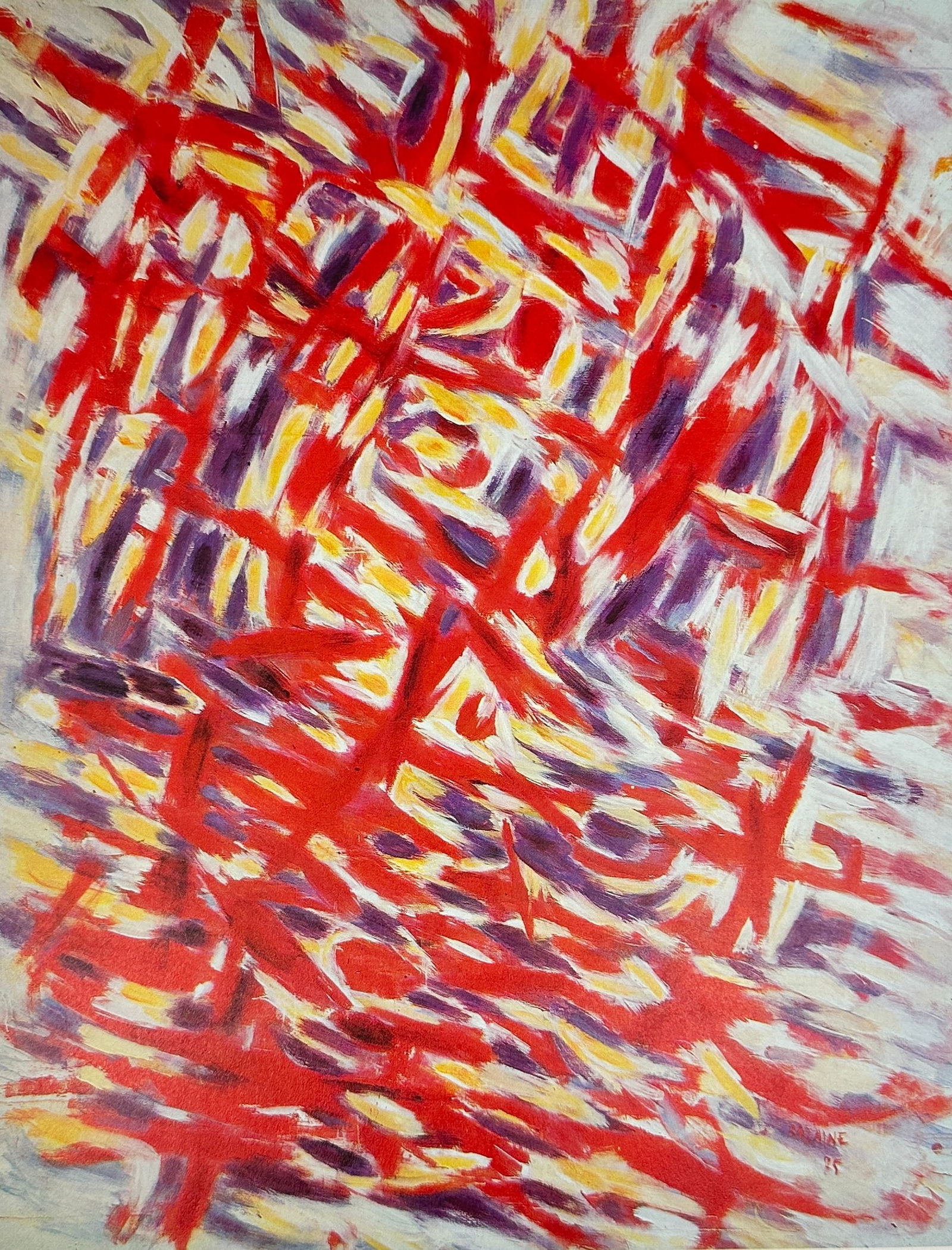 Jean Bazaine – Composition Rouge et Jaune – From Derrière Le Miroir No. 215 – Illustrated (1 of 3)