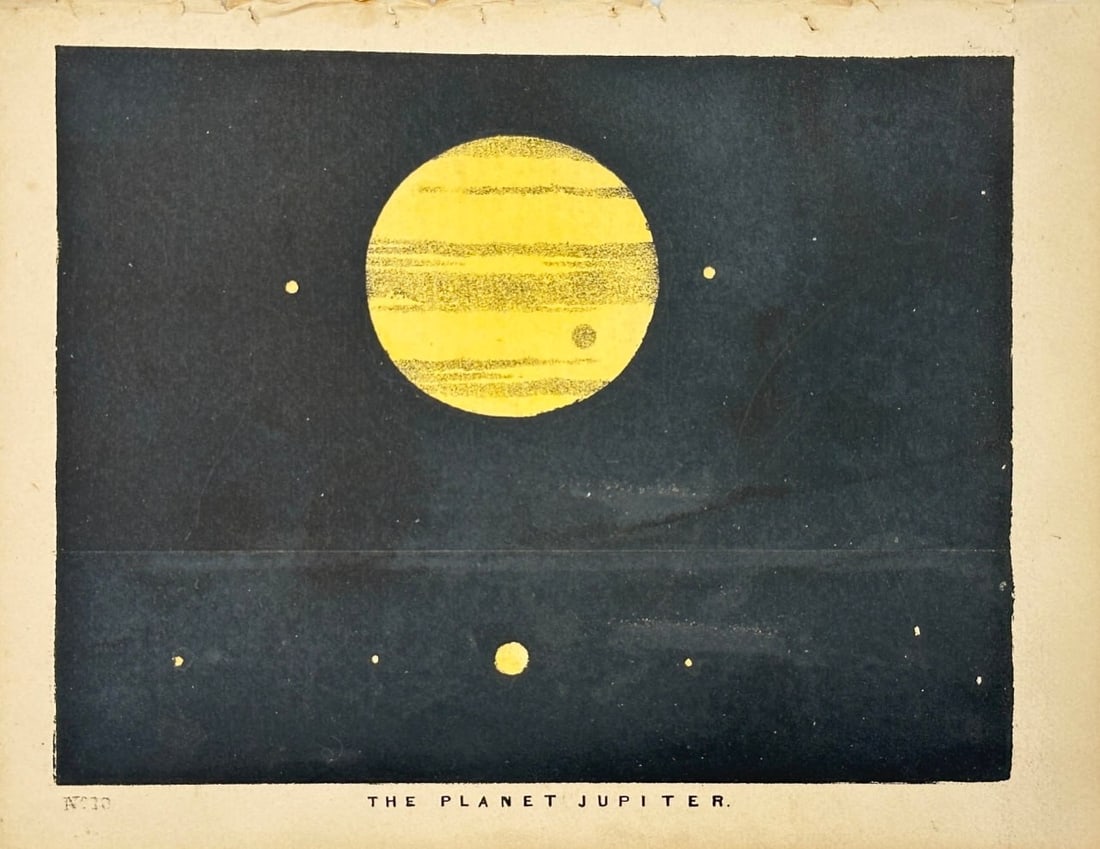 Charles Blunt (active 1830s–1840s) – The Planet Jupiter – Hand-Coloured Aquatint (1849) (1 of 3)