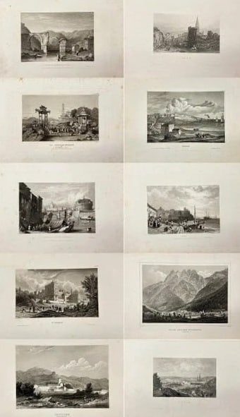 Joseph Meyer (1796–1856) – Set of 10 Steel Engravings – Castle of Saint-Germain (1 of 11)