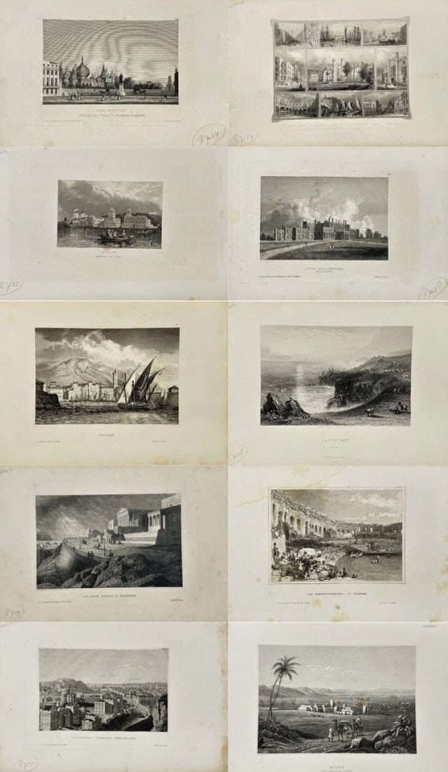 Joseph Meyer – Set of 10 Steel Engravings – Meyer's Universum – Steel Engraving (1 of 11)