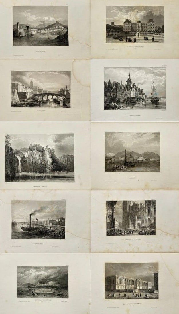 Joseph Meyer – Set of 10 Steel Engravings – View of the Great Falls – Steel Engraving (1 of 11)