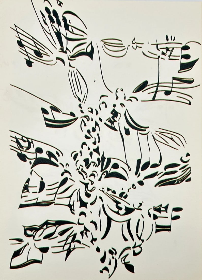 Pol Bury (1922–2005) – Abstract Composition – Colour Lithograph from Le Miroir: This original colour lithograph by Belgian artist Pol Bury was published in Derrière Le Miroir No. 209 in 1974 by Maeght Éditeur, Paris. The composition showcases Bury’s distinctive blend of kinet