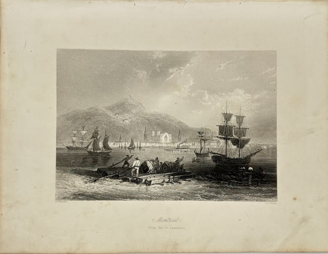 Joseph Mayer - Old print - Montreal - St. Lawrence -  Canada (1 of 2)