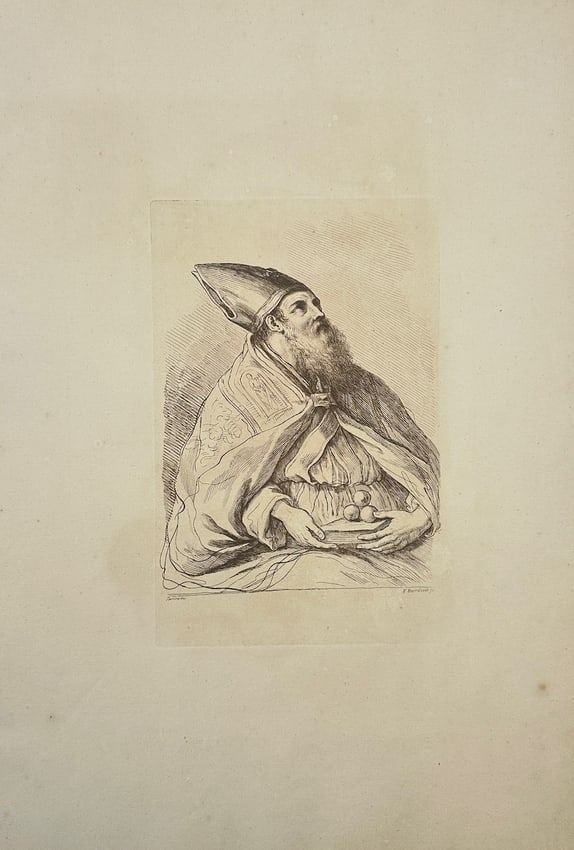 Francesco Bartolozzi - Antique Print - Pope With a Book - London (1 of 2)
