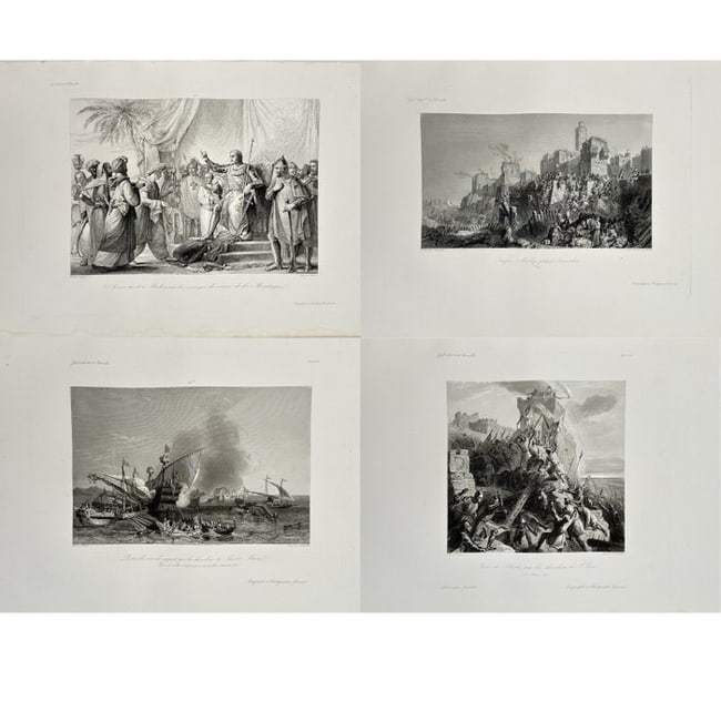 Claudius Jacquand / Louis Mayer / Feron / Georges Rouget – Set of 4 Historical Prints (1 of 5)