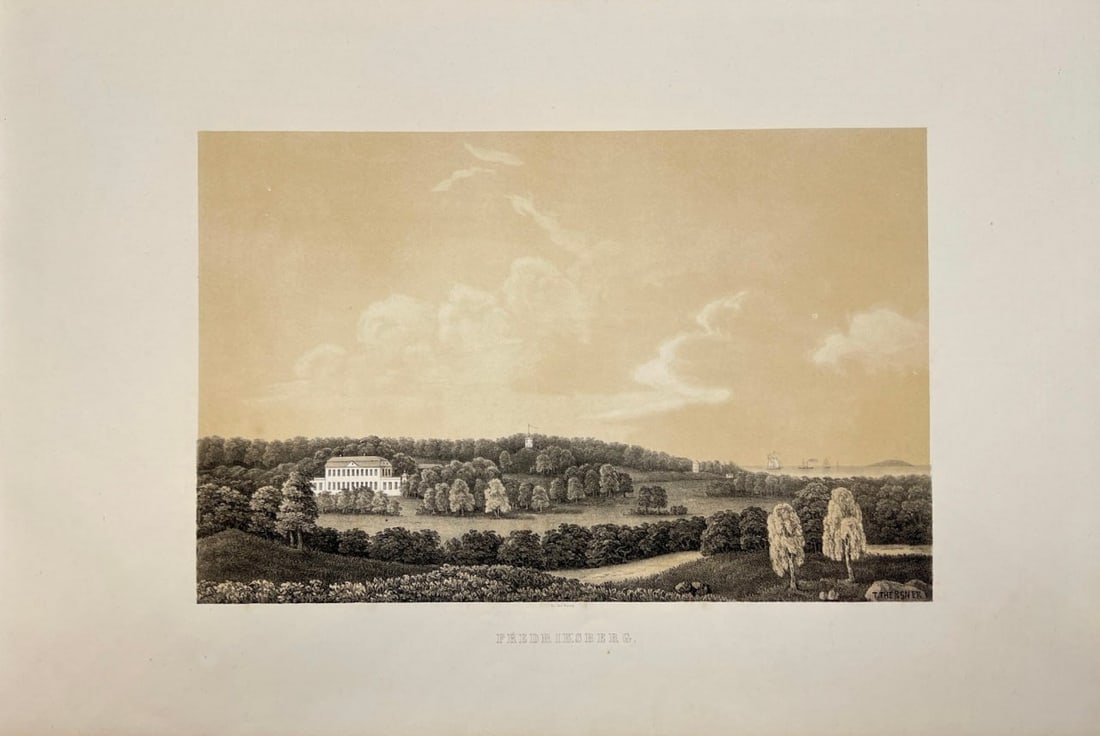 Ulrik Thersner (1779–1828) – View of Fredriksberg in Sweden – Engraving (1828–1867) (1 of 2)