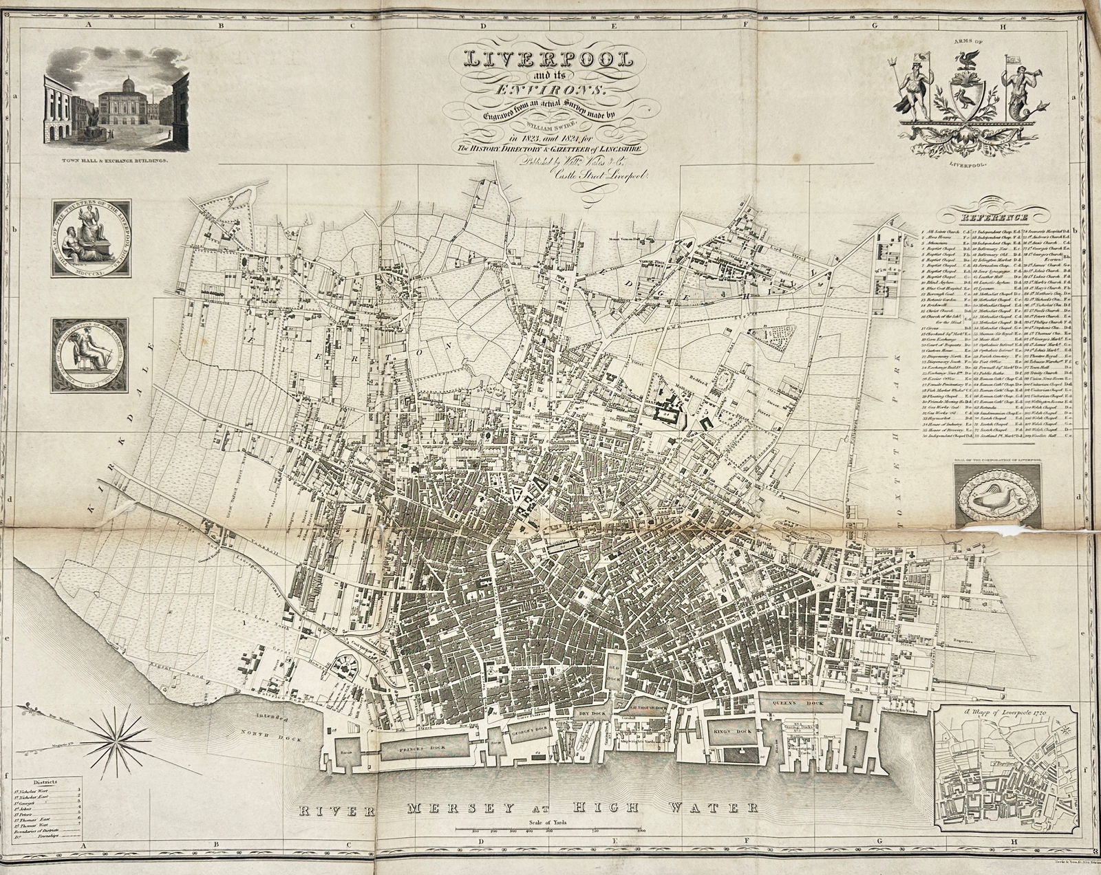William Faden (1750–1836) – Map of Liverpool with the Latest Improvements – United Kingdom (1 of 3)