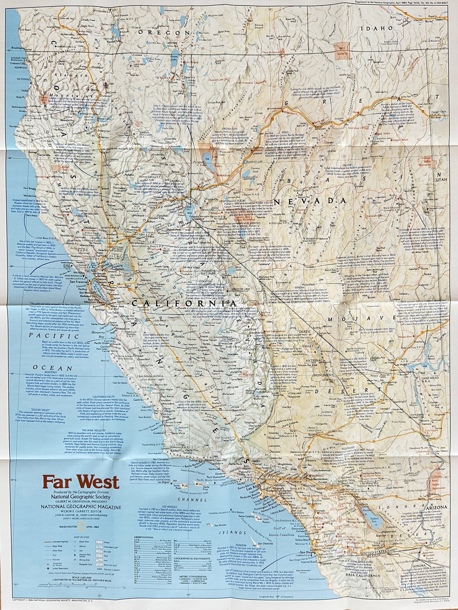National Geographic Society – Map of the Far West – Making of America Series (1 of 3)