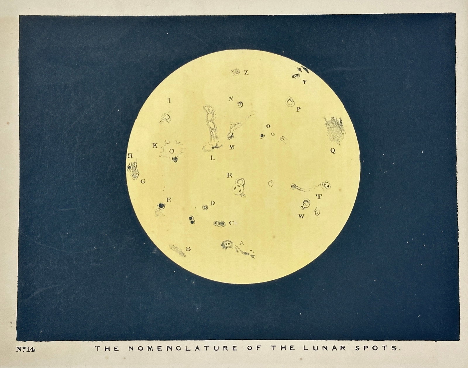 Charles Blunt – The Nomenclature of the Lunar Spots – Chromolithograph (c.1840) (1 of 3)