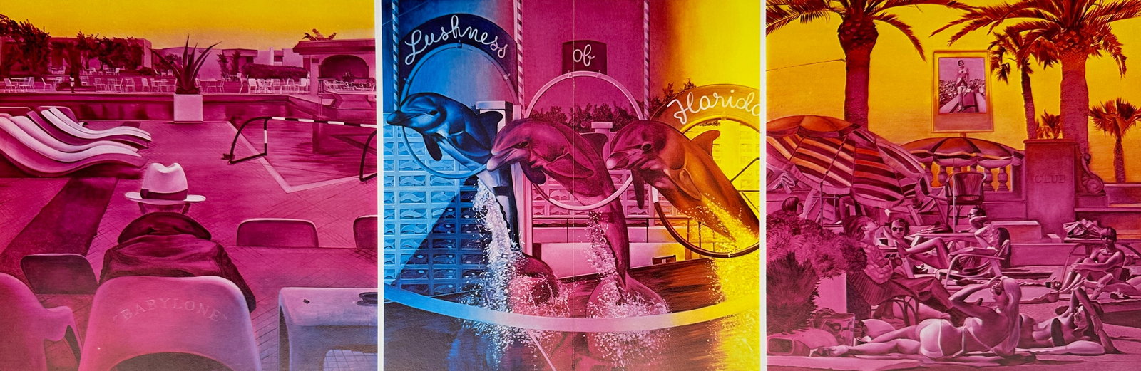 Jacques Monory – Behind the Mirror No. 227 – Technicolor Triptych from Derrière le Miroir (1 of 3)