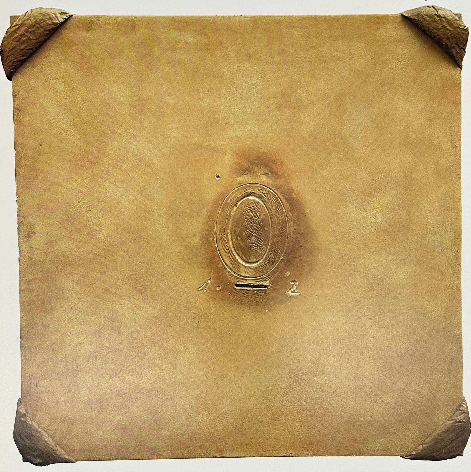 Antoni Tàpies – Cimaise No. 142 – Oval Motif with Embossed Texture (c.1970s) (1 of 3)