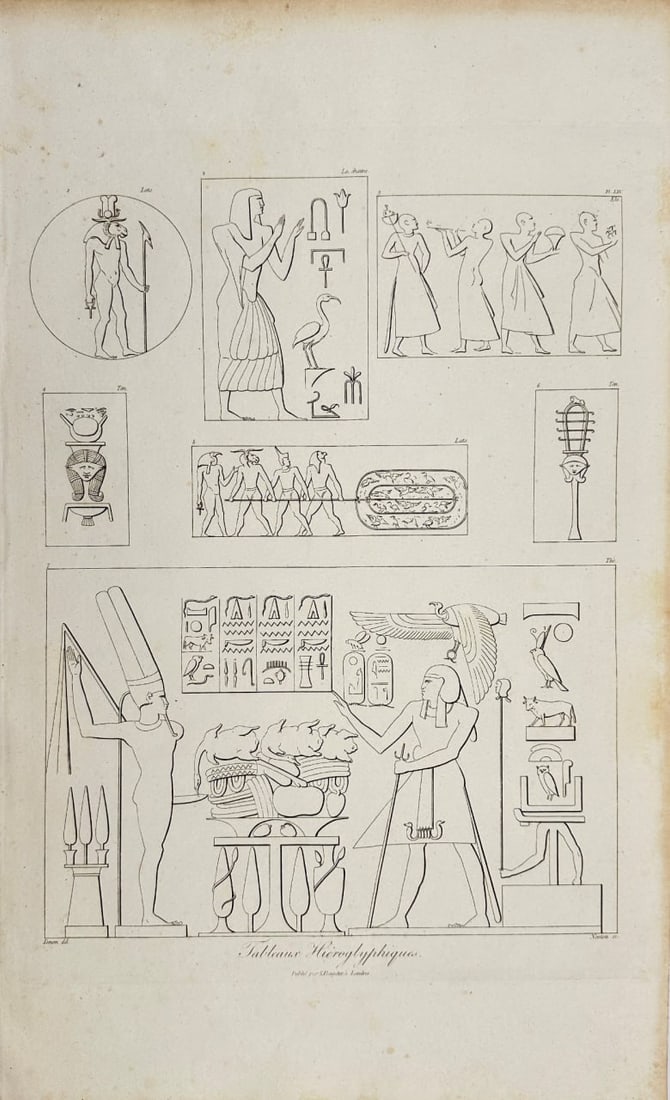 Dominique Vivant Denon – Egyptian Life – Engraving from Voyage dans: This original antique engraving by Dominique Vivant Denon depicts a scene of Egyptian daily life and is from his renowned work “Voyage dans la Basse et la Haute Égypte, pendant les campagnes de Bon