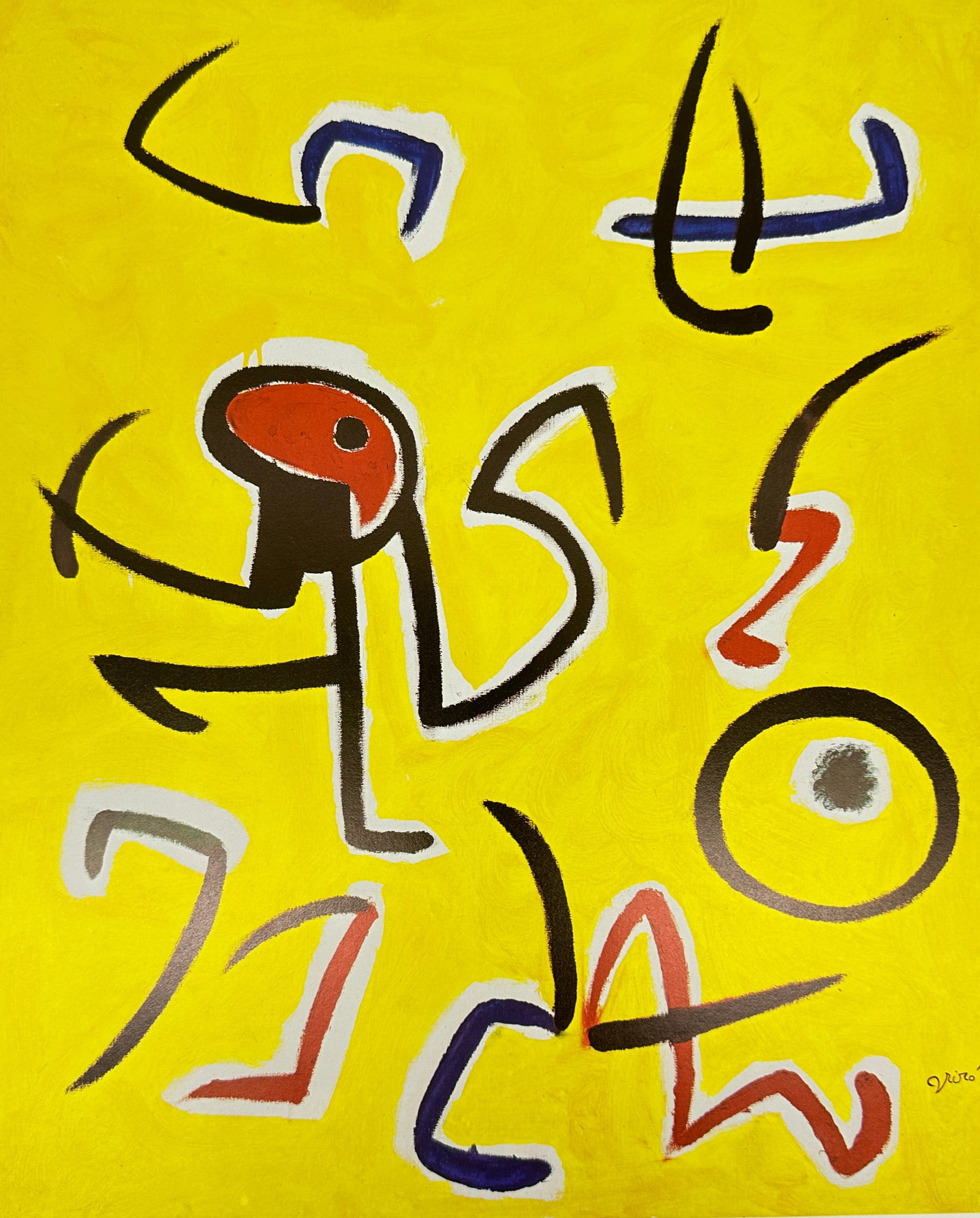 Joan Miró (1893–1983) – “Personnage, Oiseaux, Constellations”, Original Lithograph (1 of 3)