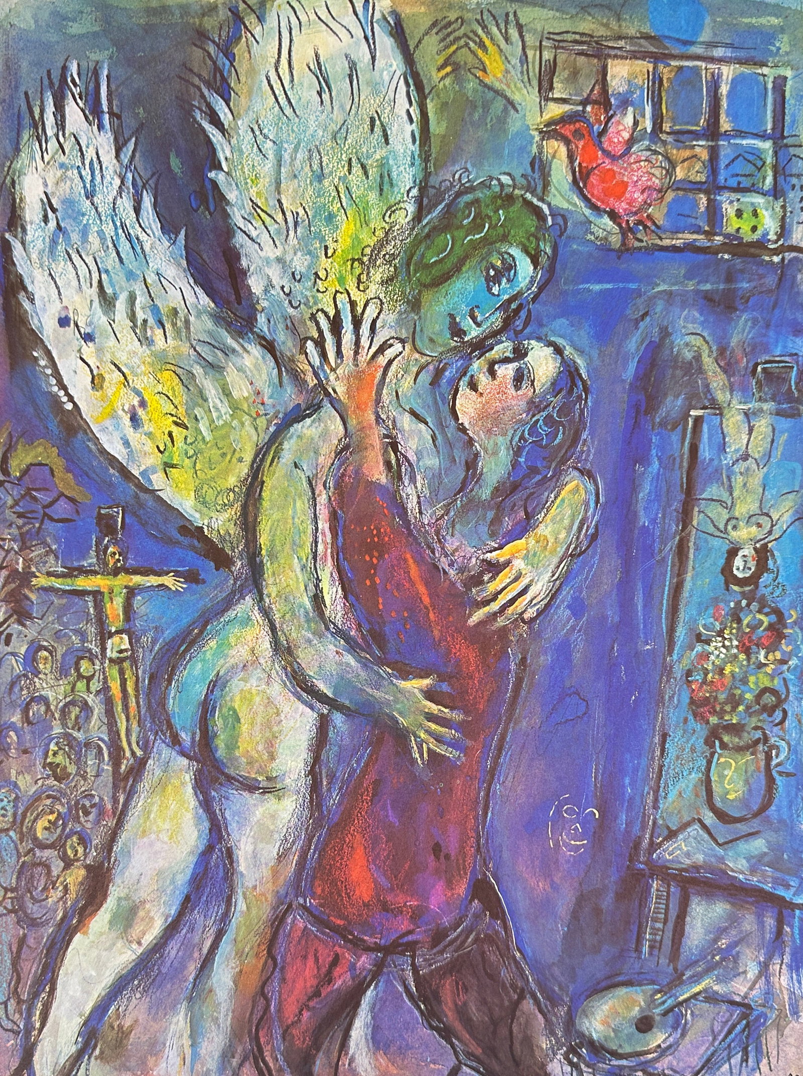 Marc Chagall (1887–1985) – Original Lithograph from Derrière Le Miroir No. 225, 1977, Signed in (1 of 3)