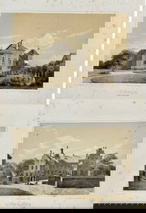 Ferdinand Richardt – Set of 2 Antique Prints – View of Trolle Ljungby and Gärsnäs: These chromolithographs are from Ferdinand Richardt's book &rdquo;Skånska Herregårdar (Scanian Manors)&rdquo; published in Sweden, 1863. Ferdinand Richardt was a Danish-American artist renowned for