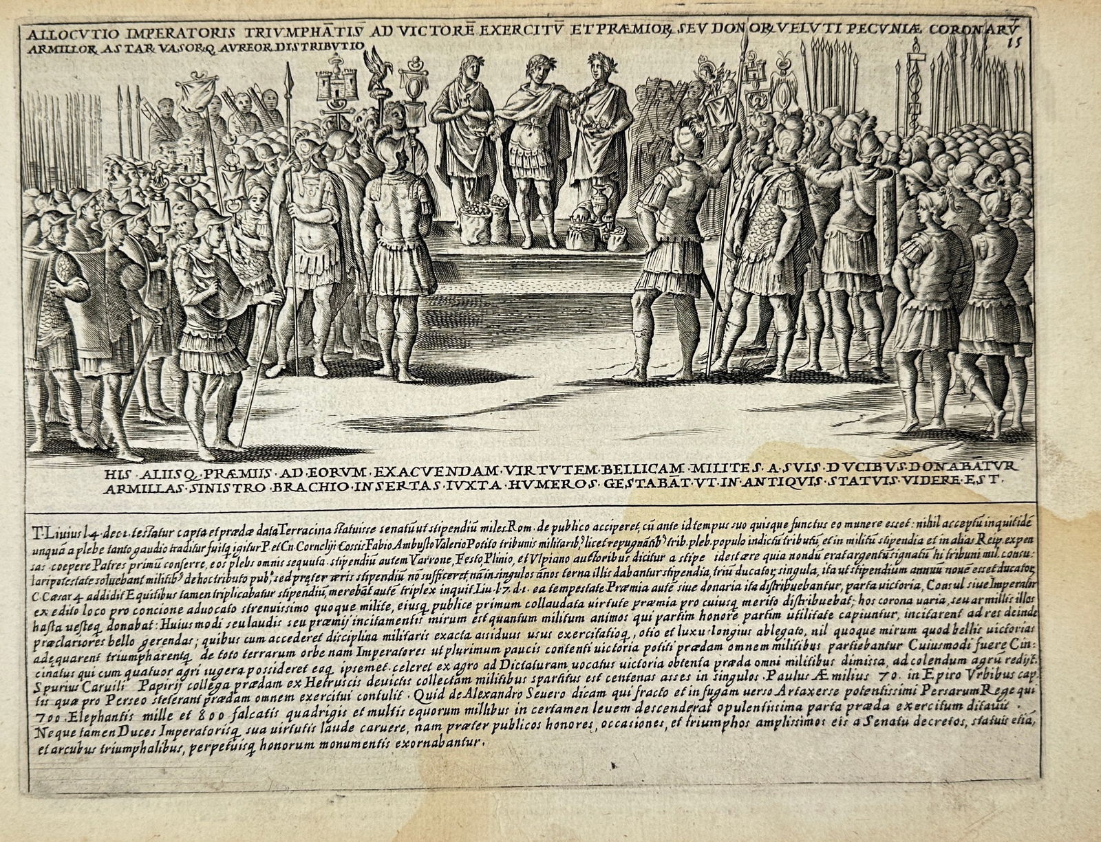 Giacomo Lauro – Allocutio Imperatoris Triumphantis ad Victorem Exercitum – Engraving (1 of 3)