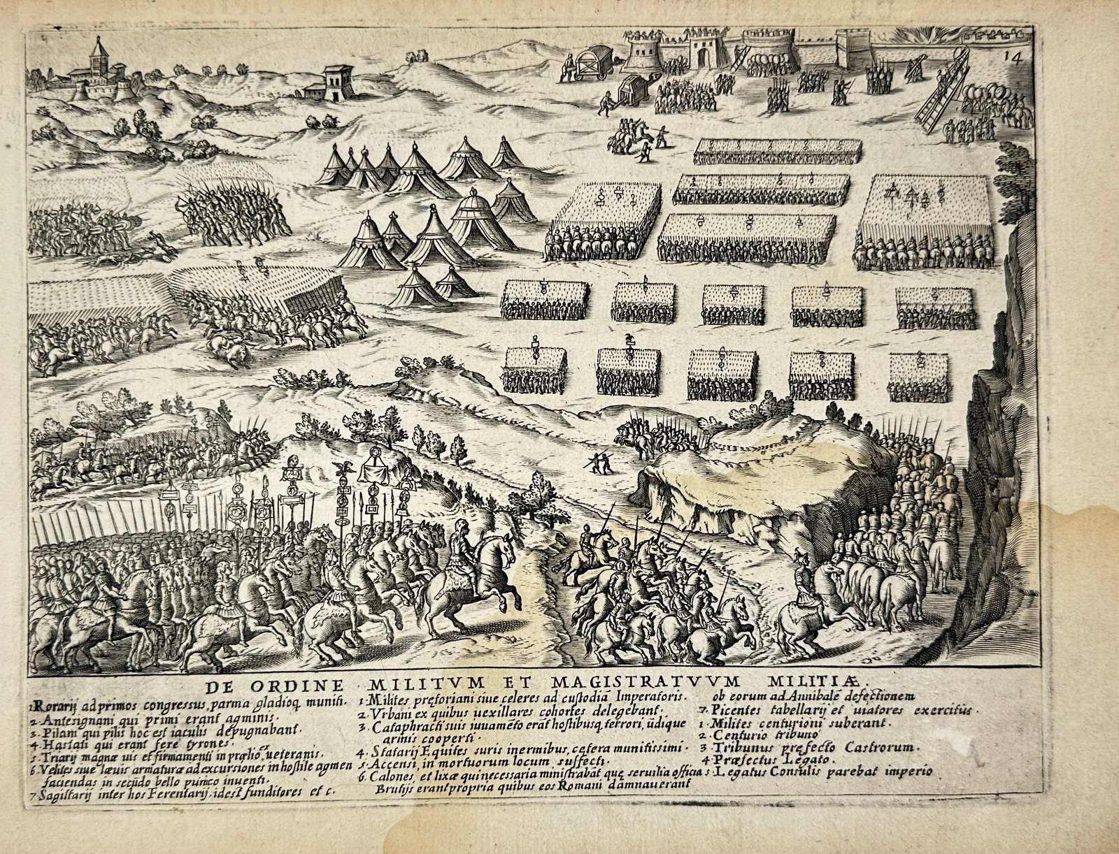 Giacomo Lauro – De Ordine Militum et Magistratuum Militia – Engraving (Early 17th Century) (1 of 3)
