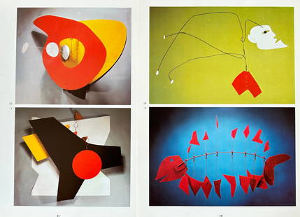 Alexander Calder – Photographic Prints of Mobiles and Stabiles – From Derrière Le Miroir: This set of photographic prints features the iconic mobiles and stabiles of Alexander Calder, renowned for revolutionizing modern sculpture with his kinetic and abstract forms. Published in the influe