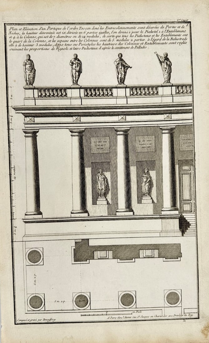 Jean-François de Neufforge (1714–1791) – Architectural Elevation – Engraving (1770) (1 of 1)