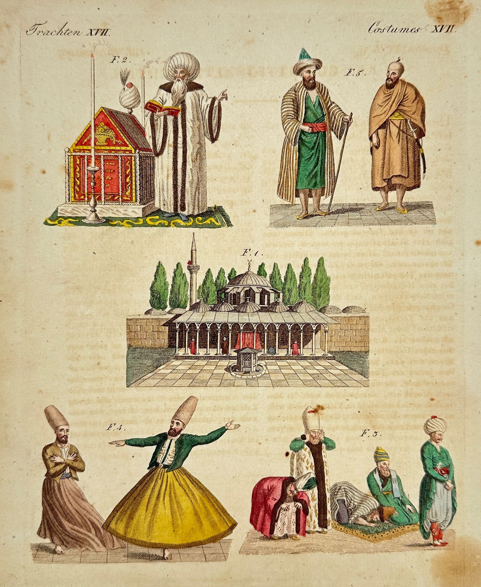 Anonymous – Turkish National Costumes and Religious Life – Hand-Colored Engraving (1810) (1 of 3)