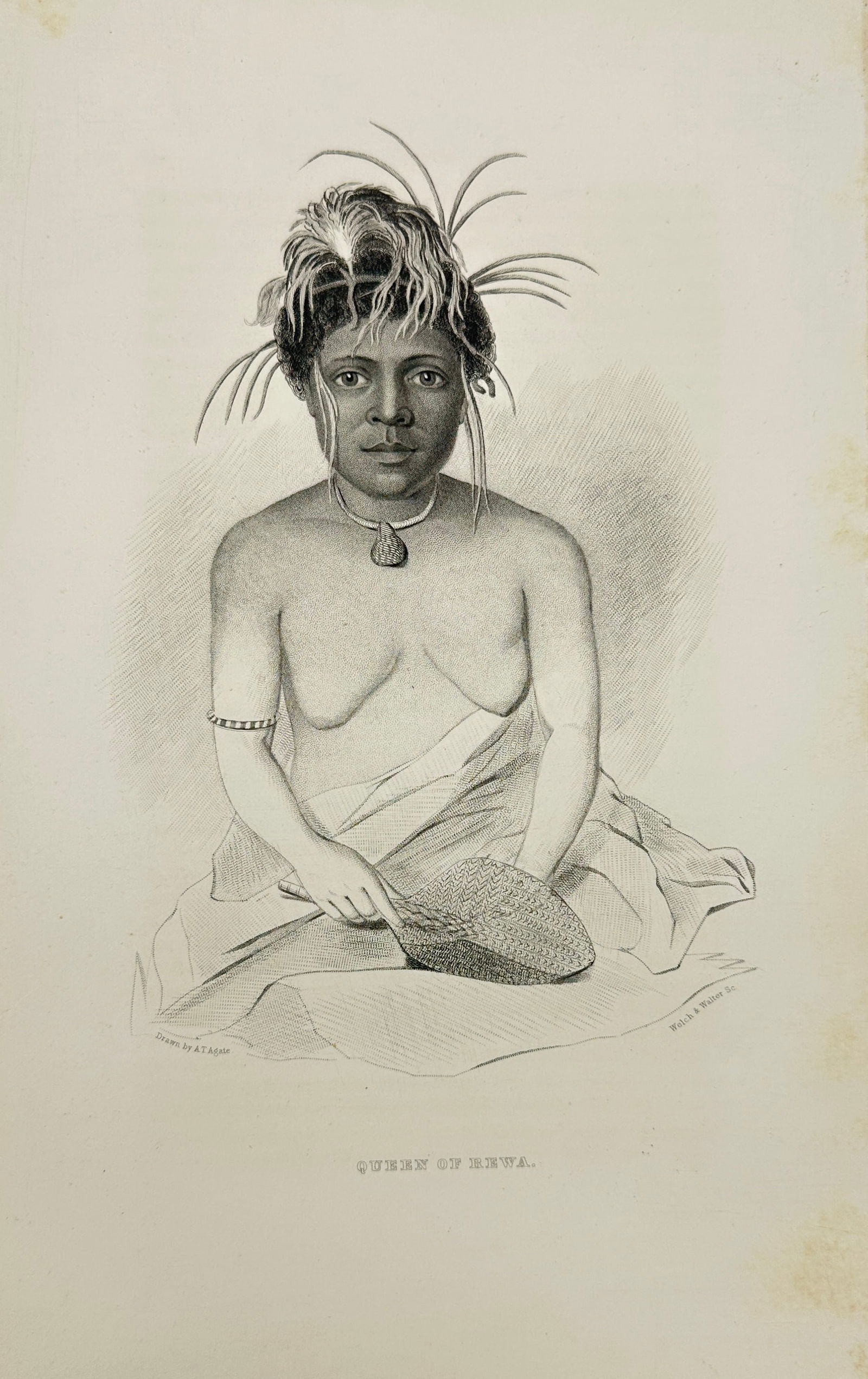Alfred Thomas Agate – Queen of Rewa – Lithograph from the United States Exploring Expedition – (1 of 3)