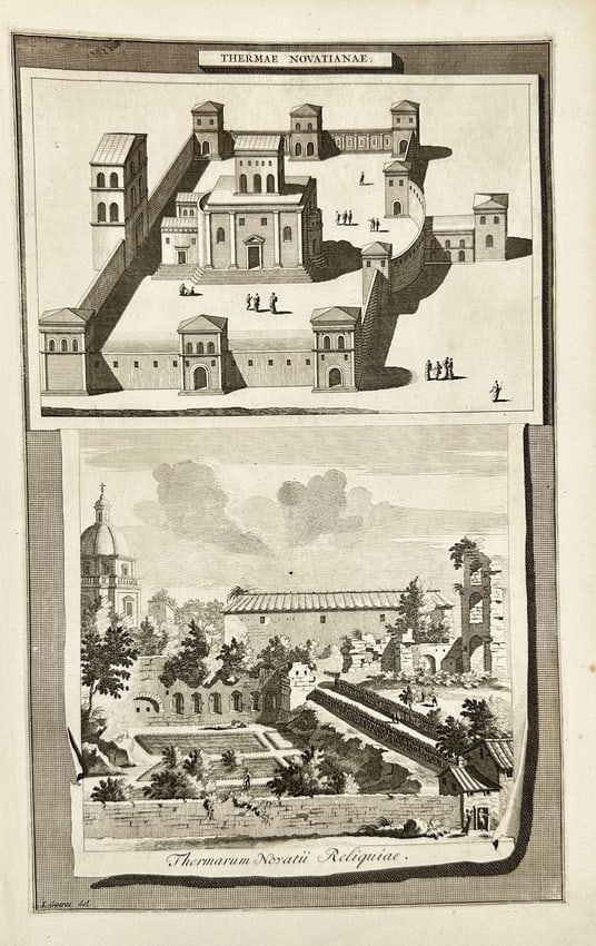 Jan Goeree (1670–1731) – Thermæ Novatianæ and Thermarum Desatii Reliquiæ (1 of 3)