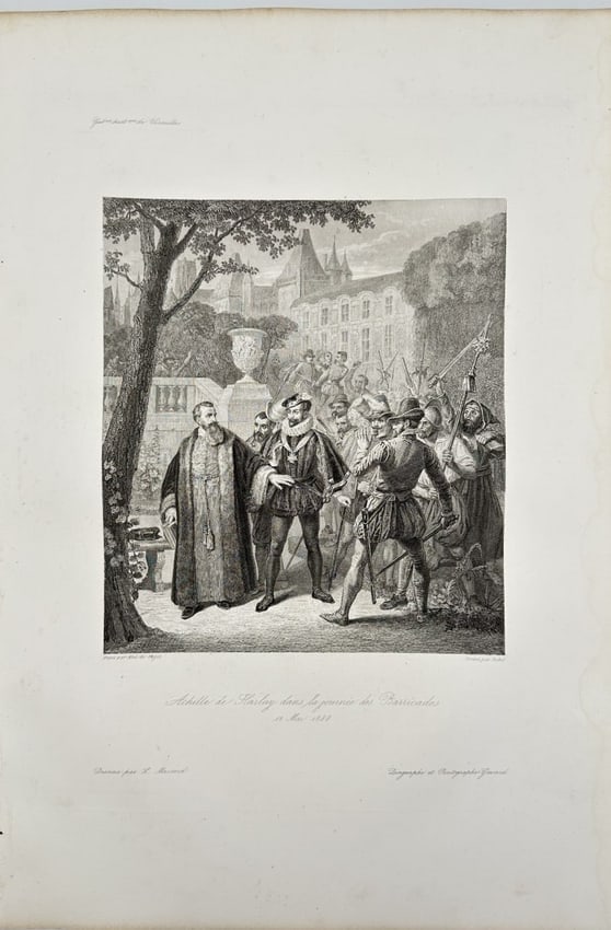 Abel de Pijol – Bal of Henry III at the Wedding of Anne, Duke of Joyeuse – Engraving (1 of 2)