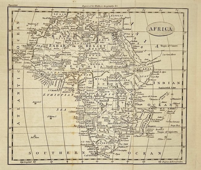 Samuel Augustus Mitchell – Map of Africa – Copperplate Engraving – 1835 (1 of 3)