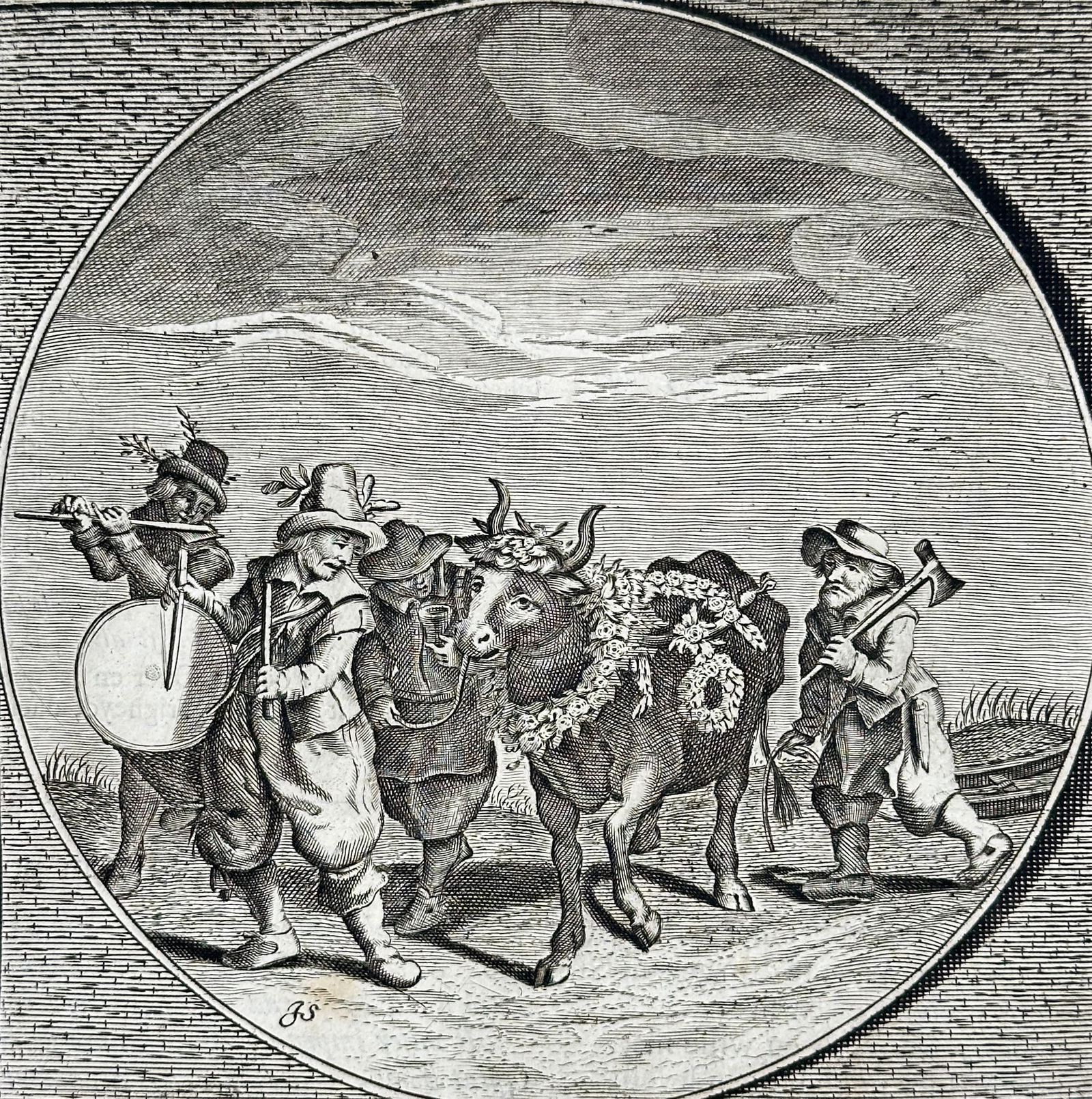 Jacob Cats  – Quod Juvat Exiguum Est – Emblem XIX – Copperplate Engraving – 17th Century (1 of 3)