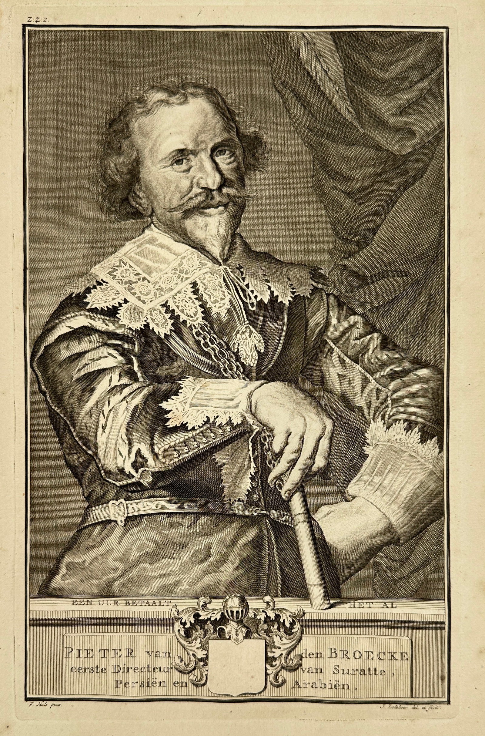 Pieter van den Broecke – View of Indonesia – VOC Series – Engraving – 1724: This engraving depicts a view of Indonesia as part of the VOC (Dutch East India Company) series after the works of François Valentijn, a prominent Dutch minister, naturalist, and historian known for 