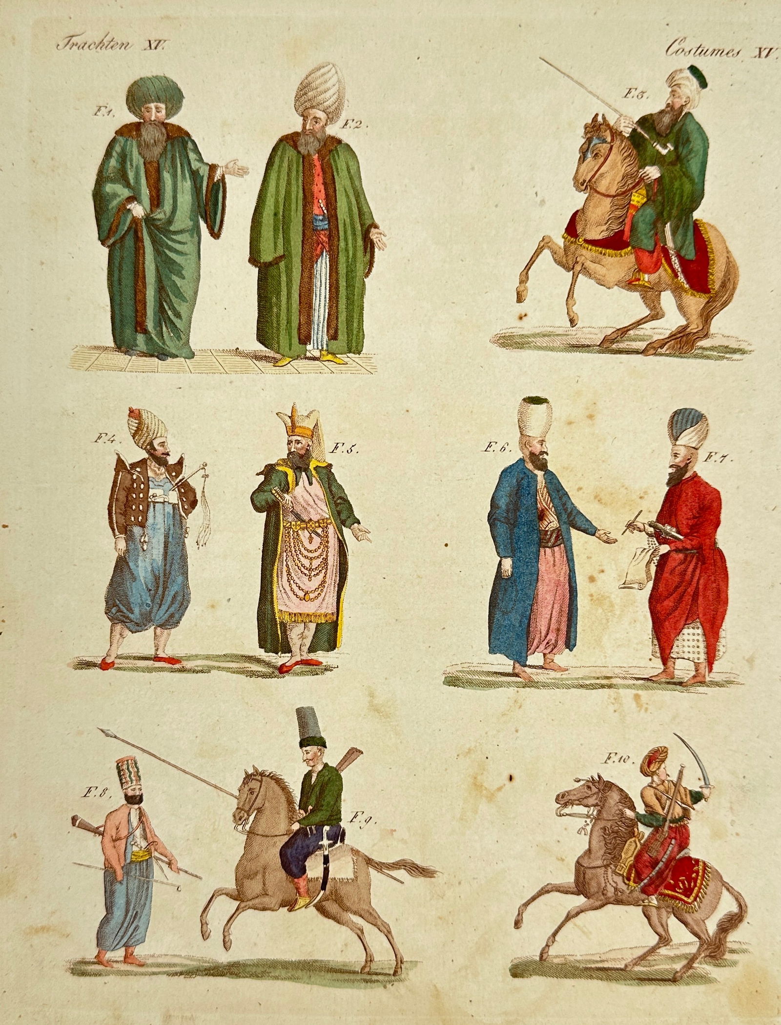Johann Justin Bertuch – Turkish Men and Their Costumes XV – Hand-Colored Antique Print (1 of 3)