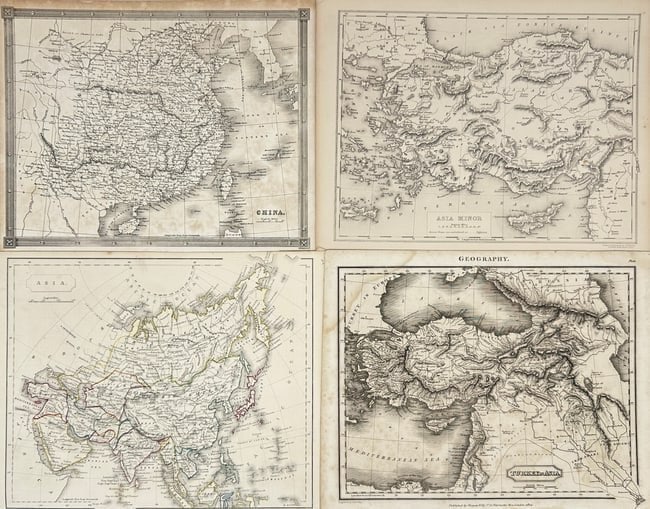 Alexander George Findlay – Set of 4 Maps of Asia: China, Asia Minor, Turkey in Asia (1 of 3)