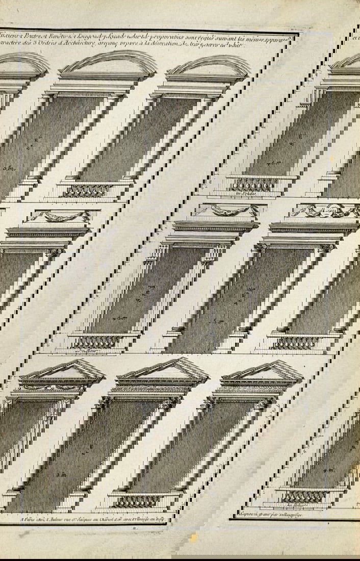 Jean-François de Neufforge (1714–1791) – Door Elevations – Engraving – 1770 (1 of 1)