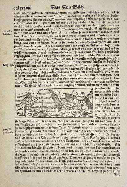 Sebastian Münster – Von dem Teütschen Land – Original Leaf from Cosmographia Universalis (1 of 3)