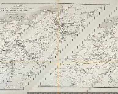 Ambroise Tardieu – Map of the Electorate of Hanover and Surrounding Regions: This original French copperplate engraving by Ambroise Tardieu is titled Carte pour l’intelligence de l’invasion de l’Électorat d’Hanovre and depicts the Electorate of Hanover along with adja