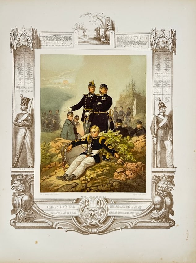 J. Mankell – Königlich-Kalmar Regiment – Hand-Colored Lithograph (1864) (1 of 2)