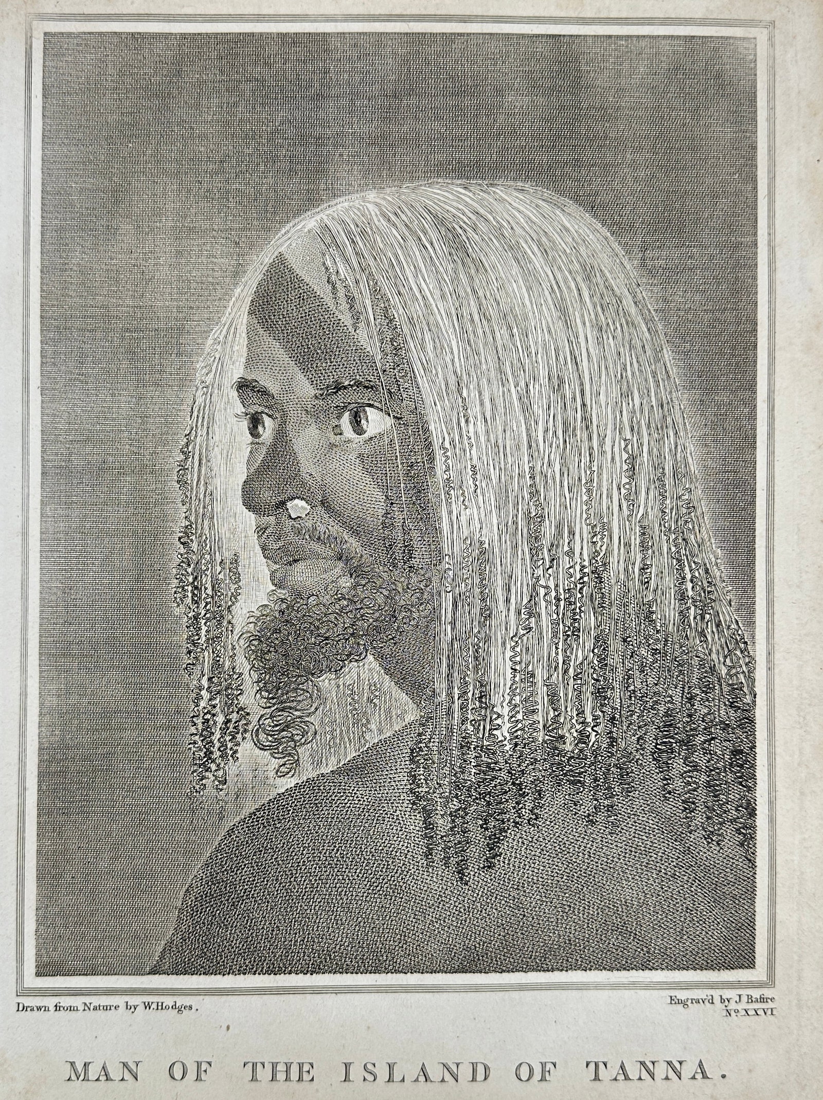 William Hodges – Man of the Island of Tanna – Copperplate Engraving (1777) (1 of 3)