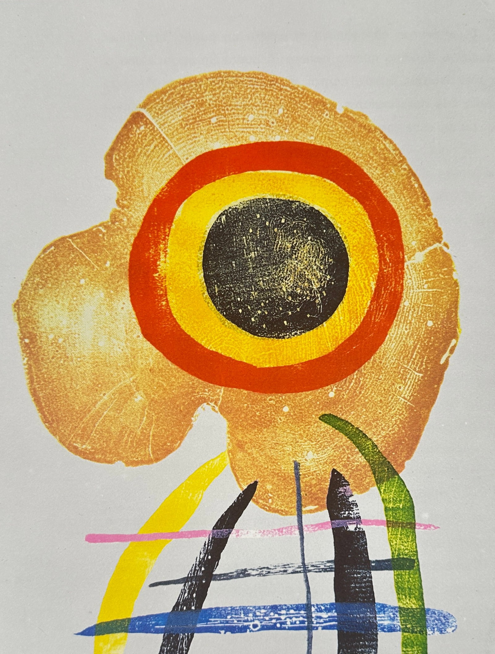 Joan Miró (1893–1983) – Abstract Composition – Vintage Color Lithograph – 1983 (1 of 3)