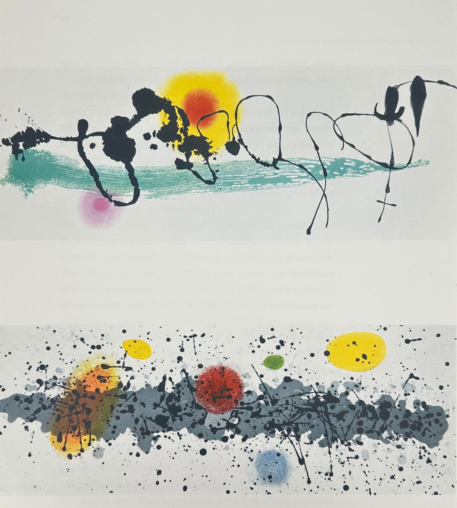 Joan Miró – 2 Abstract Lithographs – Signed Prints in Colors – Circa 1970s (1 of 3)